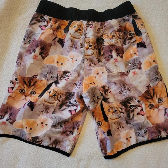 Men's Cat Swim Trunks board shorts size S - Picture 3 of 6